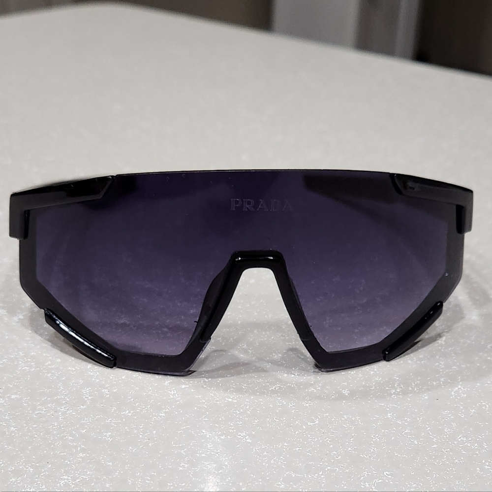 Prada Linea Rossa PS 04WS Dark-Tinted Black Sunglasses
